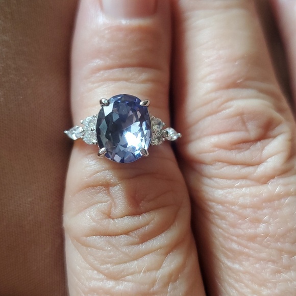 None Jewelry - STERLING SWAROVSKI PURPLE TOURMALINE RING